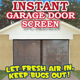 Insta-Screen Double Garage Door Screen - 16' x 7' Mesh