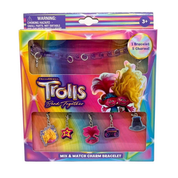 Trolls Custom Charm Bracelet Set – DIY Fun with Bracelet & Charms