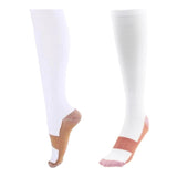 Miracle Copper Compression Socks - Large/Extra Large in White (Two Pack)