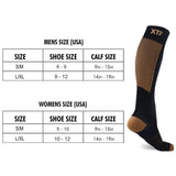 Copper Flux Anti-Fatigue Knee-High Compression Socks - Black - L/XL