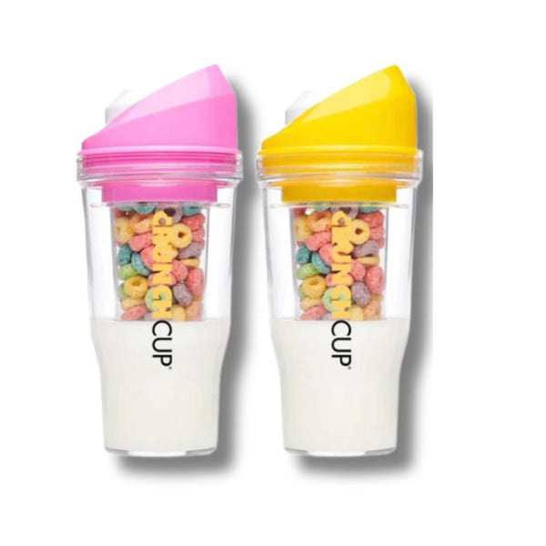 The CrunchCup XL: Assorted Color 2-Pack Portable Cereal Cups