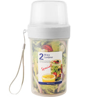 2-Way Container for Salads, Sauces, Fruits and Snacks- 760 mL