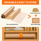 Non-Stick Silicone Baking Mat Roll - Beige (12 in. x 10 ft.)