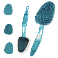 4-in-1 Handy Home Cleaning Set for Wood, Windows, and Mirrors with 3 Changeable Pads