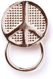 Silver Peace Symbol Magnetic Eyeglass Holder Clip