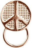 Silver Peace Symbol Magnetic Eyeglass Holder Clip