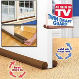 Twin Draft Guard for Doors & Windows - Brown- Set of 2