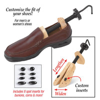 Wooden Shoe Stretcher - Large Size (2 Pack) for Comfort