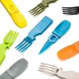 4-in-1 Snapatite+ Utensil Set - Spoon, Knife, Fork, Bottle Opener (Orange)