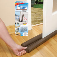 Twin Draft Guard For Doors & Windows- Cold Air Heating-  Brown- Set of 2