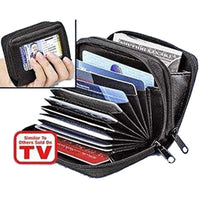 Accordion Credit Card Holder - Black, Compact and Functional