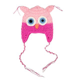 Crochet Owl Hat - Pink