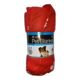 Soft Fleece Paw Print Pet Blanket - 39" x 55" - Assorted Colors (Single)