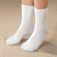 Diabetic Support Socks - White, Medium Size for Comfort