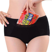 CODE RED Period Panties with Pocket- Black- 2XL