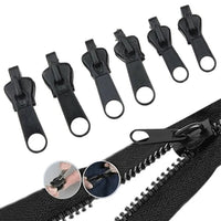 Fix A Zipper- 6 Zippers- Black