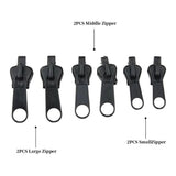 Fix A Zipper- 6 Zippers- Black