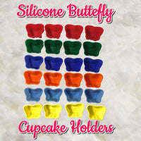 Butterfly Shaped Silicone Cupcake Molds- 24 Pack