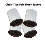 Tvtime Direct Chair Tips Felt Floor Savers 3/4" Diameter (16 Pack)