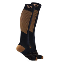 Copper Flux Anti-Fatigue Knee-High Compression Socks - Black -S/M