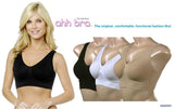 Ahh Bra - Women's Seamless Leisure Bra (White, 1X) Bust: 44-46