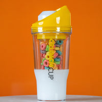 The CrunchCup XL - A Portable Cereal Cup  -  Yellow