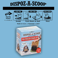 Dispoz-a-Scoop Dog Poop Waste Bag Pet Poo Self-Sealing Odor-Free No Touch Clean Up 24 count