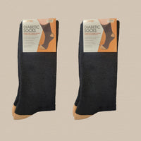 Copper+ Diabetic Socks, Black- Large