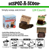 Dispoz-a-Scoop Dog Poop Waste Bag Pet Poo Self-Sealing Odor-Free No Touch Clean Up 24 count