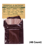 HealthPro Dispoz-A-Scoop –No Touch Mess Odor Sanitary Dog Poop Scoopers 48 Pack