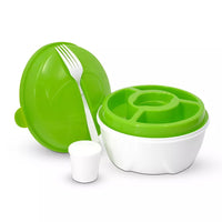 Salad Bowl & Lunch Box Set - Leak Proof - BPA-Free -6 Pieces Set -Large - Green