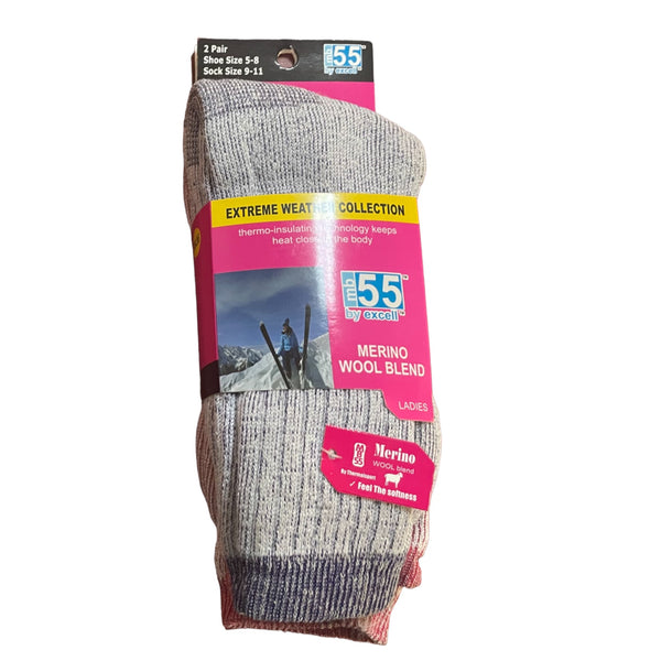 Extreme Weather Thermal Insulating Wool Socks, Assorted Colors - 2 Pack