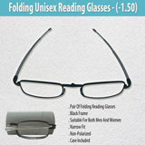 Folding Unisex Reading Glasses (1.50)