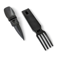 4-in-1 Snapatite+ Utensil Set - Spoon, Knife, Fork, Bottle Opener (Black)