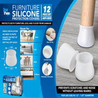 12 Piece Silicone Furniture Protection Covers - Protect and Preserve Your Furniture