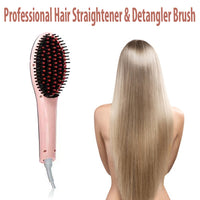 Professional Hair Straightener & Detangler Brush