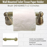 Wall Mounted Toilet Tissue Paper Holder - Brush [HD-82493]  7 x 2 1/2 Inches