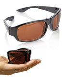 HD Vision Fold Aways Sunglasses Deluxe- Single (Tortoise)