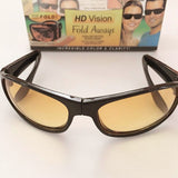 HD Vision Fold Aways Sunglasses Deluxe- 2 Pack (Black)