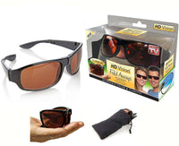 HD Vision Fold Aways Sunglasses Deluxe- Single (Black)