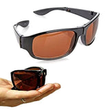 HD Vision Fold Aways Sunglasses - Black