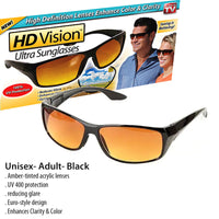 HD Vision Ultra Sunglasses - Unisex- Adult- Black