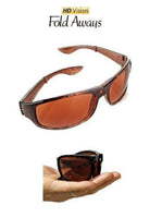 HD Vision Fold Aways Sunglasses Deluxe- Single (Tortoise)