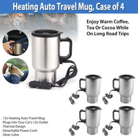 Quad Pack Heating Auto Travel Mugs: Perfect for Hot Drinks