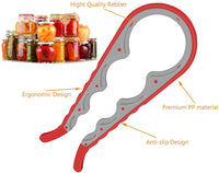 Handy Helpers Multi-Size Jar Opener - 4 Tools in 1 for Easy Opening