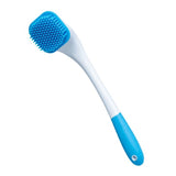 3-in-1 Long Reach Bath Brush Set Silicone Brush, Lotion Applicator Massager