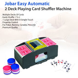 Jobar 2-Deck Automatic Card Shuffler: Perfect for Poker and Card Games