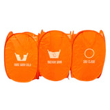 Popup Laundry Hamper Sorter Set of 3 with 2 Wash Bags