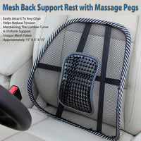 Mesh Back Support Rest with Massage Pegs