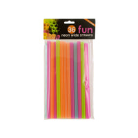 Neon Wide Fun Straws (36 ct)